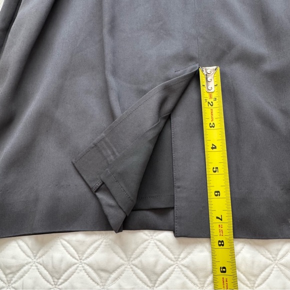 NWT Classiques Entier Belted Waist Sleeveless Charcoal Gray Midi Dress Size 16 - Picture 11 of 15